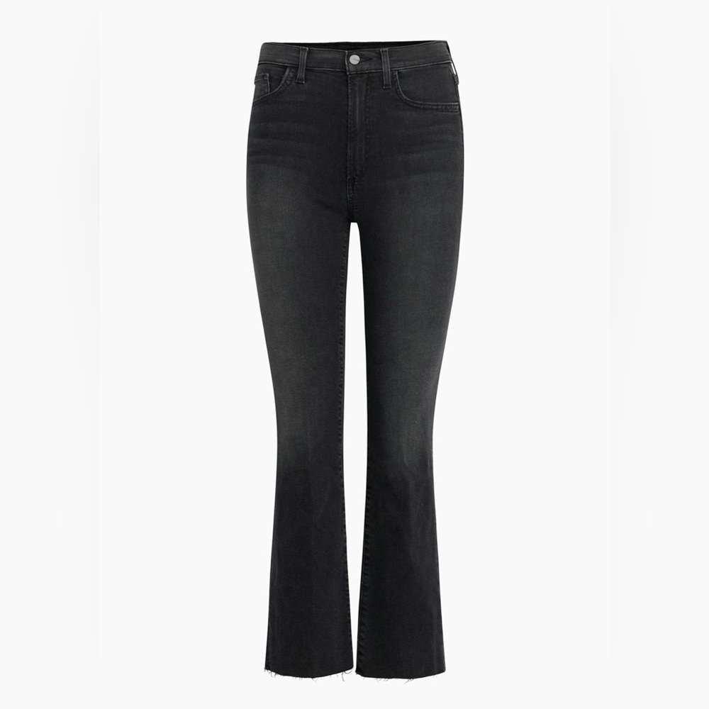 Joe’s Jeans Callie Mid-Rise Stretch Slim Raw Hem Jeans Black Size 30